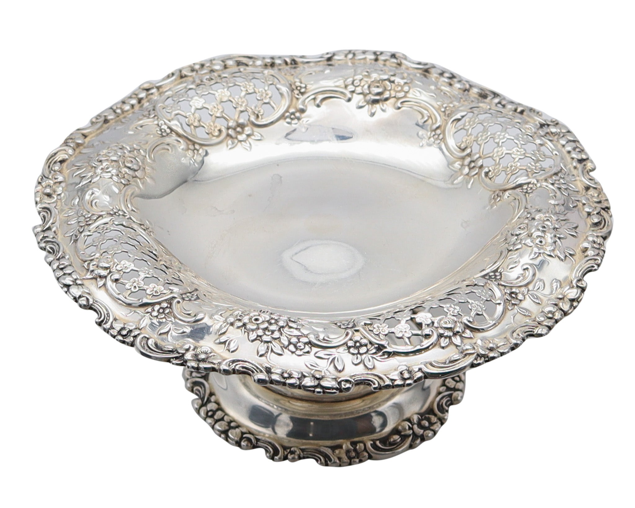 TIFFANY & CO. 1895 Charles L. Tiffany English King Pattern Compote In .925 Sterling