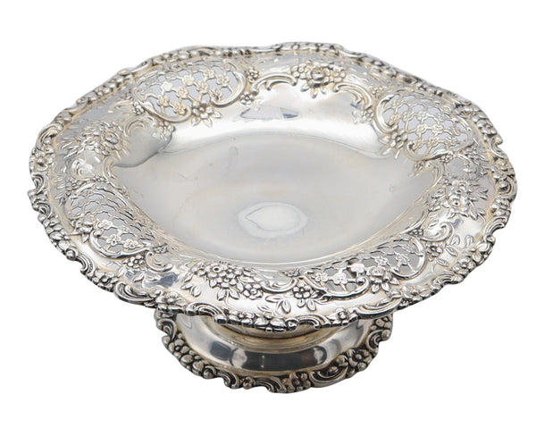 TIFFANY & CO. 1895 Charles L. Tiffany English King Pattern Compote In .925 Sterling