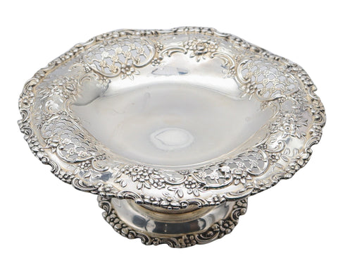 TIFFANY & CO. 1895 Charles L. Tiffany English King Pattern Compote In .925 Sterling