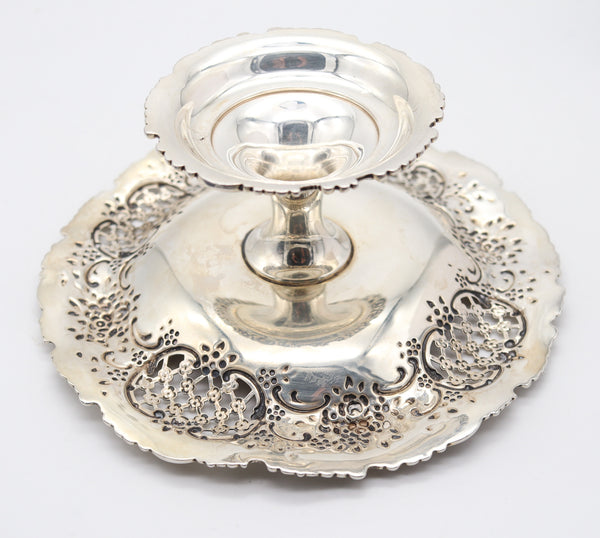TIFFANY & CO. 1895 Charles L. Tiffany English King Pattern Compote In .925 Sterling