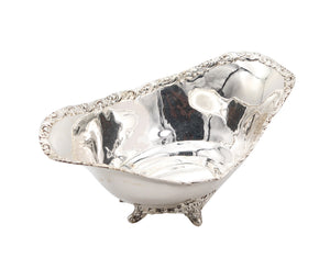 TIFFANY & CO. 1901 Charles T. Cook Four-Legged Nut Dish In .925 Sterling Silver