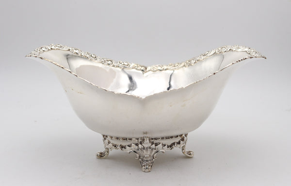 TIFFANY & CO. 1901 Charles T. Cook Four-Legged Nut Dish In .925 Sterling Silver