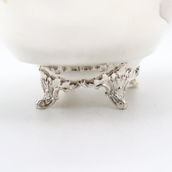 TIFFANY & CO. 1901 Charles T. Cook Four-Legged Nut Dish In .925 Sterling Silver