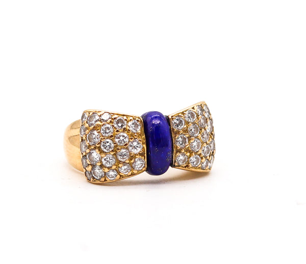 VAN CLEEF & ARPELS Cocktail Ring  In 18Kt Gold With Diamonds And Lapis