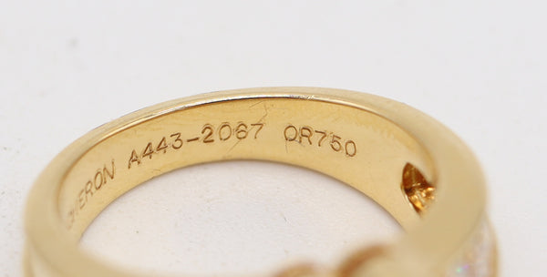 BOUCHERON Paris Clover Ring In 18Kt Gold With 1.94 Ctw In Diamonds & Rubies