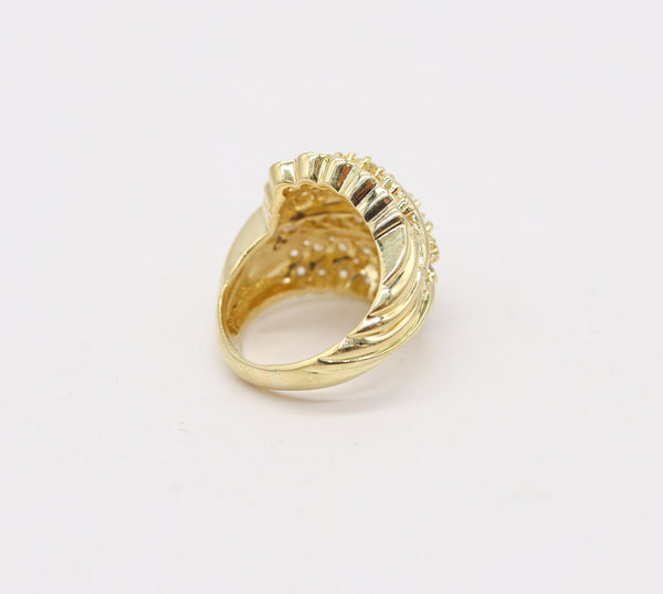 JOSE HESS Cocktail Ring In 18Kt Yellow Gold With 4.64 Ctw In VS Diamonds