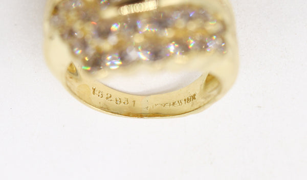 JOSE HESS Cocktail Ring In 18Kt Yellow Gold With 4.64 Ctw In VS Diamonds