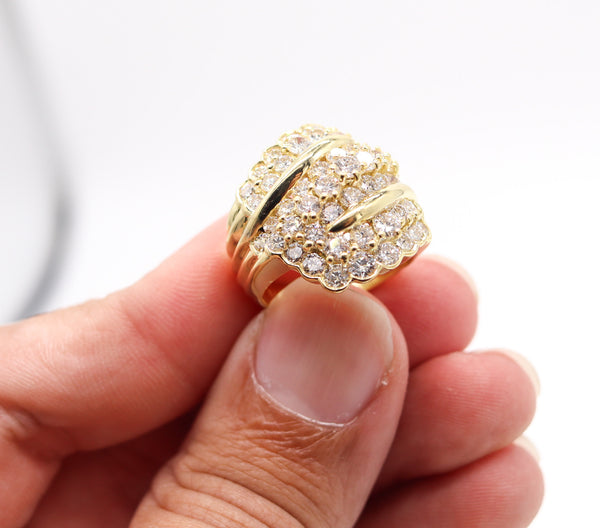 JOSE HESS Cocktail Ring In 18Kt Yellow Gold With 4.64 Ctw In VS Diamonds