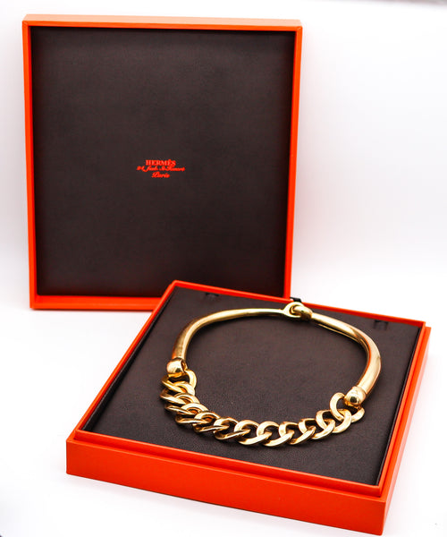 -Hermès Paris 1970 Very Rare Birkin Chained Necklace In Solid 18Kt Yellow Gold