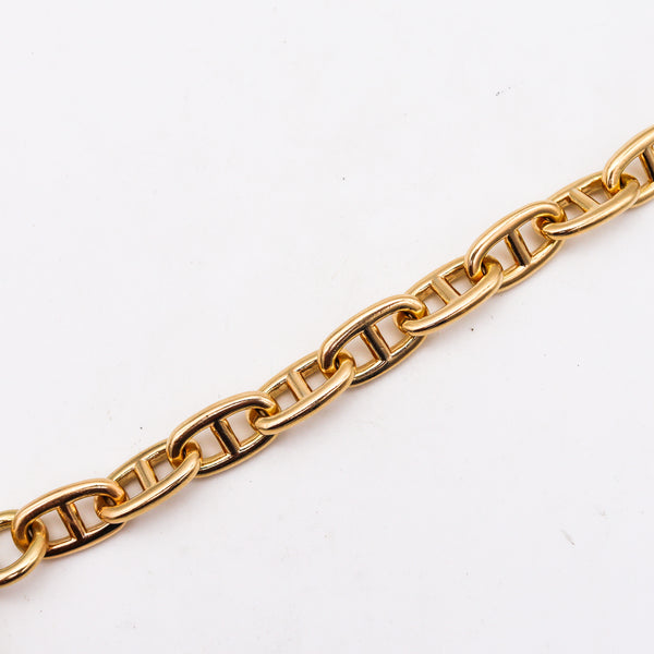 -Hermès Paris Rare Vintage Chaine D'Ancre Toggle Bracelet In Solid 18Kt Yellow Gold