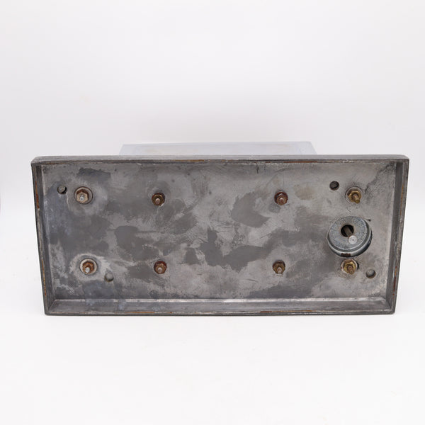 RONSON 1936 Art-Deco Machine Age Cigar Humidor Desk Box With Touch-Tip Striker