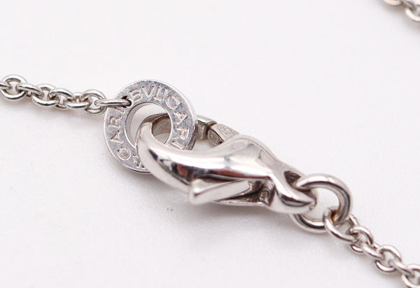 BULGARI Milano "Cicladi" Kinetic Circles Pendant Necklace In 18Kt White Gold