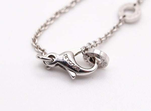 BULGARI Milano "Cicladi" Kinetic Circles Pendant Necklace In 18Kt White Gold