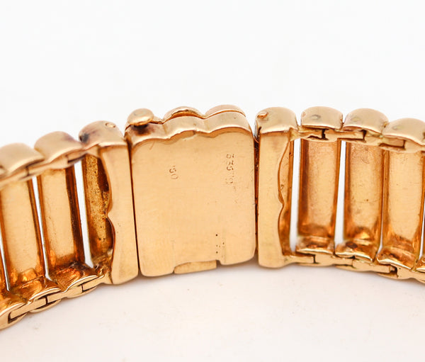 -Patek Philippe 1942 Retro Modernist Bracelet Wristwatch In 18Kt Rose Gold