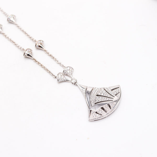BVLGARI Divas Dream Necklace In 18Kt White Gold With 5.84 Ctw VVS Diamonds In Box