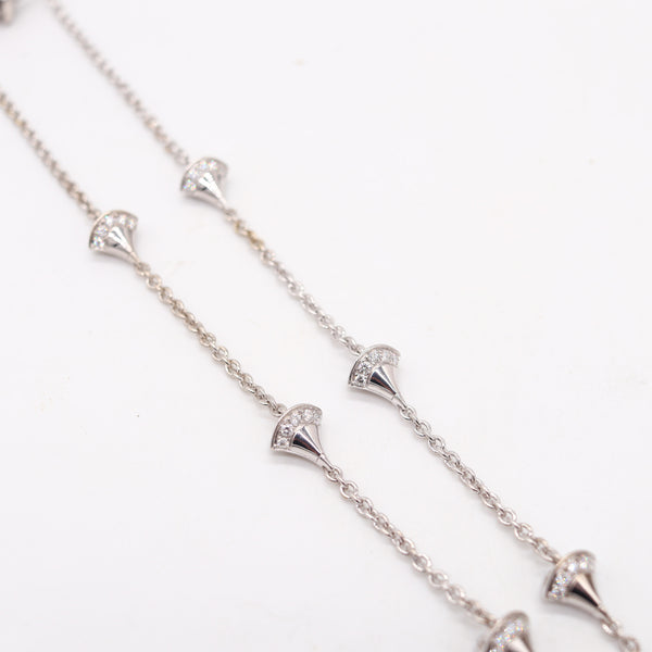 BVLGARI Divas Dream Necklace In 18Kt White Gold With 5.84 Ctw VVS Diamonds In Box