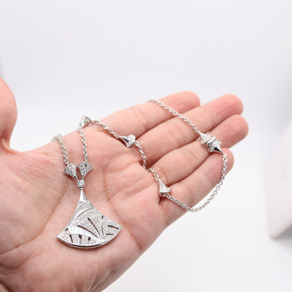 BVLGARI Divas Dream Necklace In 18Kt White Gold With 5.84 Ctw VVS Diamonds In Box