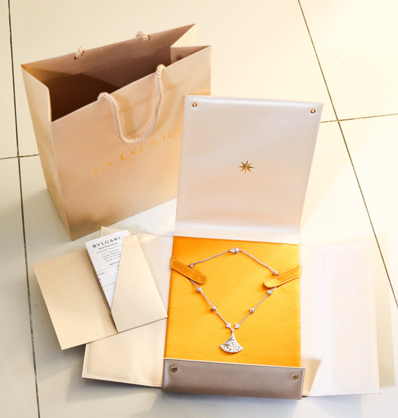 BVLGARI Divas Dream Necklace In 18Kt White Gold With 5.84 Ctw VVS Diamonds In Box