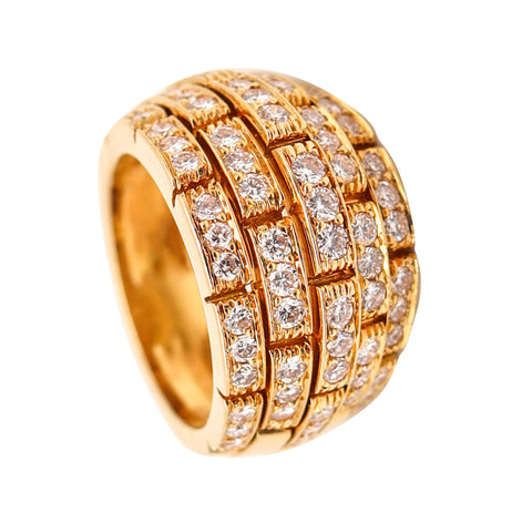 CARTIER Paris Maillon Panthere Ring In 18Kt Yellow Gold With 2.27 Ctw VS Diamonds