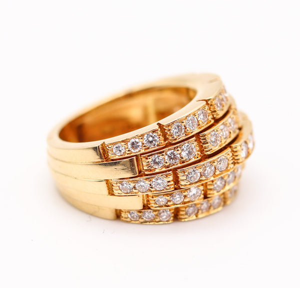 CARTIER Paris Maillon Panthere Ring In 18Kt Yellow Gold With 2.29 Ctw VS Diamonds