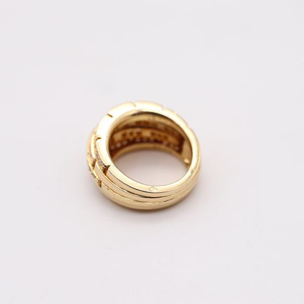 CARTIER Paris Maillon Panthere Ring In 18Kt Yellow Gold With 2.29 Ctw VS Diamonds
