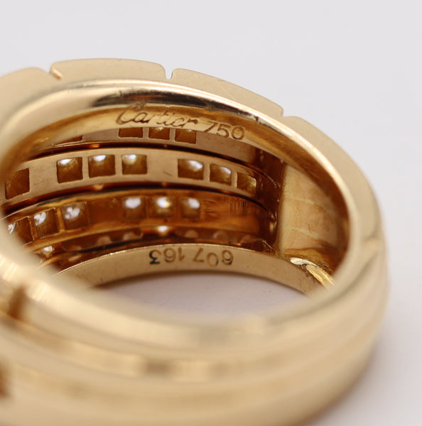 CARTIER Paris Maillon Panthere Ring In 18Kt Yellow Gold With 2.29 Ctw VS Diamonds