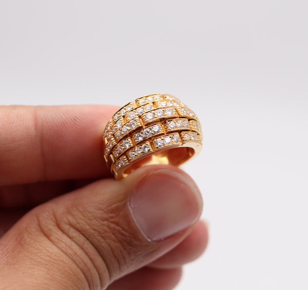 CARTIER Paris Maillon Panthere Ring In 18Kt Yellow Gold With 2.29 Ctw VS Diamonds