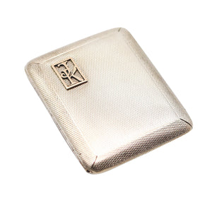 ASPREY & CO. 1925 London Art Deco Mechanical Vesta Box In .925 Sterling