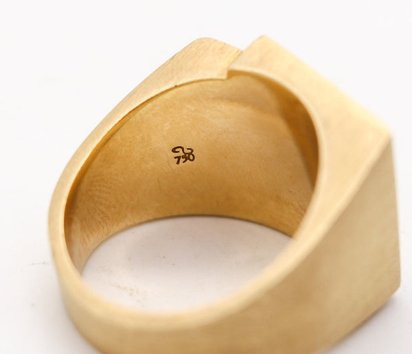 -Antonio Bernardo Sculptural Geometric Ring In Solid 18Kt Yellow Gold