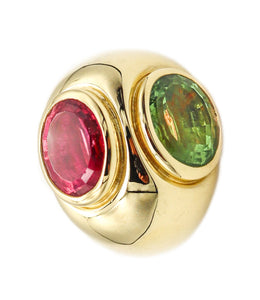 TIFFANY & CO Paloma Picasso Cocktail Ring 18Kt Gold And 9.69 Ctw Tourmalines