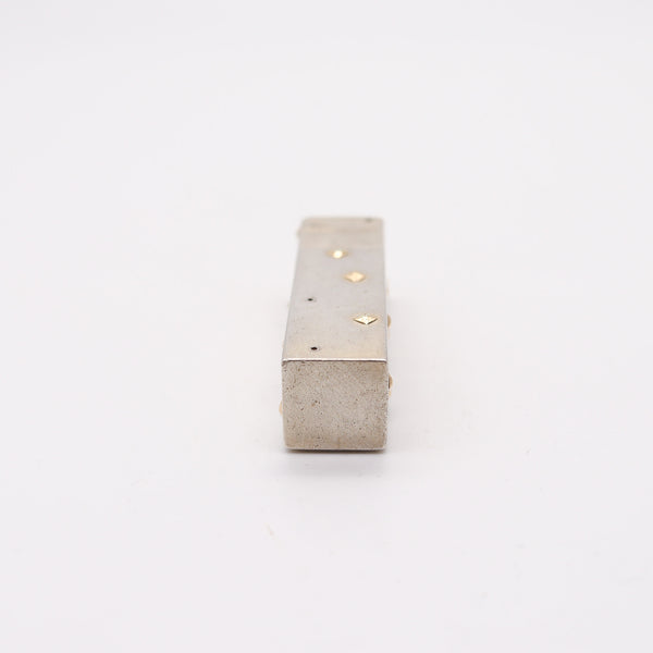 MARCIN PARIS 1930 By Frontin Lipstick Case Holder In Sterling & 18Kt Gold Accents