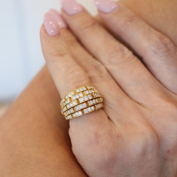 CARTIER Paris Maillon Panthere Ring In 18Kt Yellow Gold With 2.29 Ctw VS Diamonds