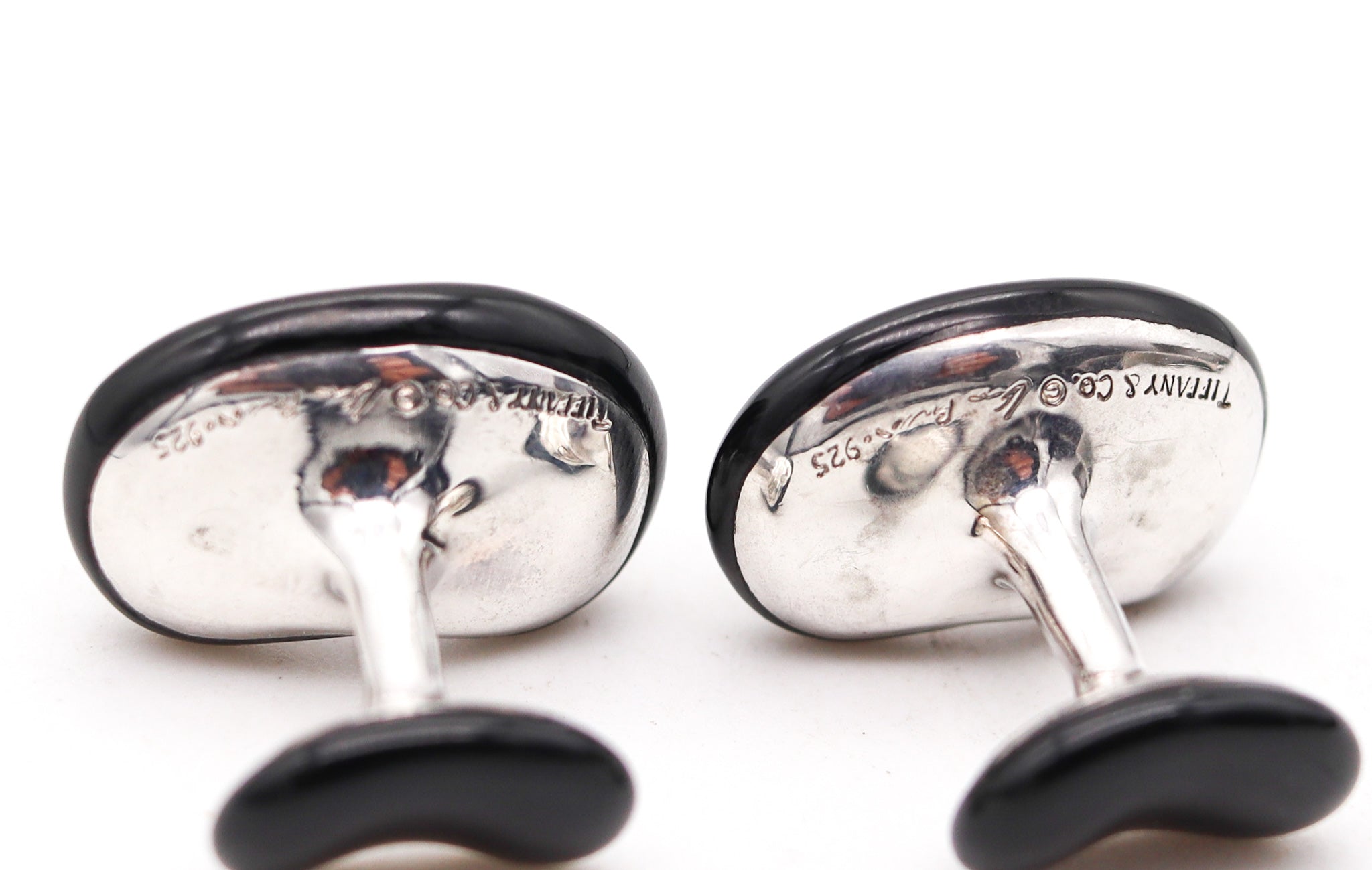 TIFFANY & CO. 1980 Elsa Peretti Beans Cufflinks In .925 Sterling