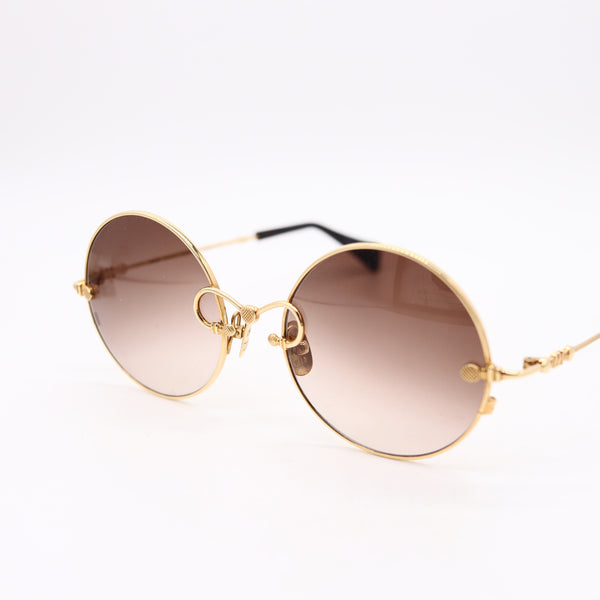 NAVIER Germany 2000 Fashion Polarized Sun-Glasses In Solid 18Kt Yellow Gold