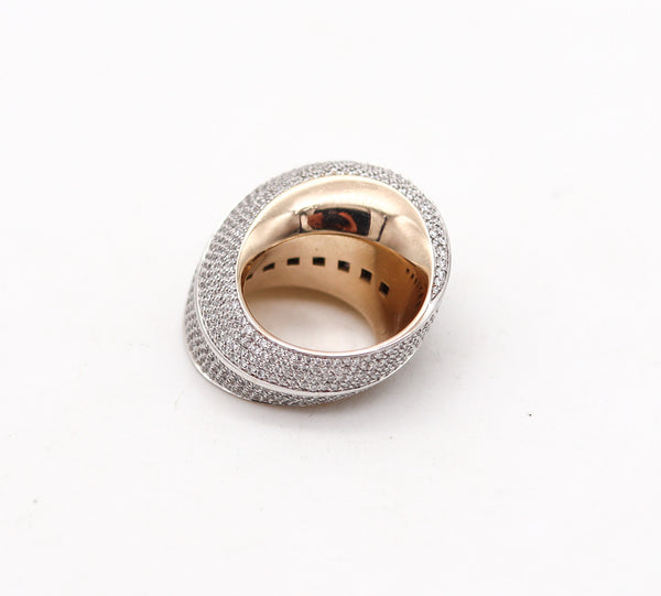 -Vhernier Milano Sculptural Aladino Cocktail Ring In 18Kt Gold With 7.26 Ctw Diamonds