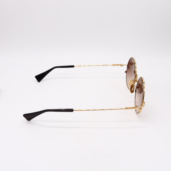 NAVIER Germany 2000 Fashion Polarized Sun-Glasses In Solid 18Kt Yellow Gold