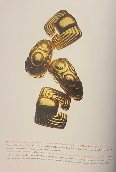 -David Webb 1976 Cased Mayan Hoop Clips Earrings In Solid 18Kt Yellow Gold