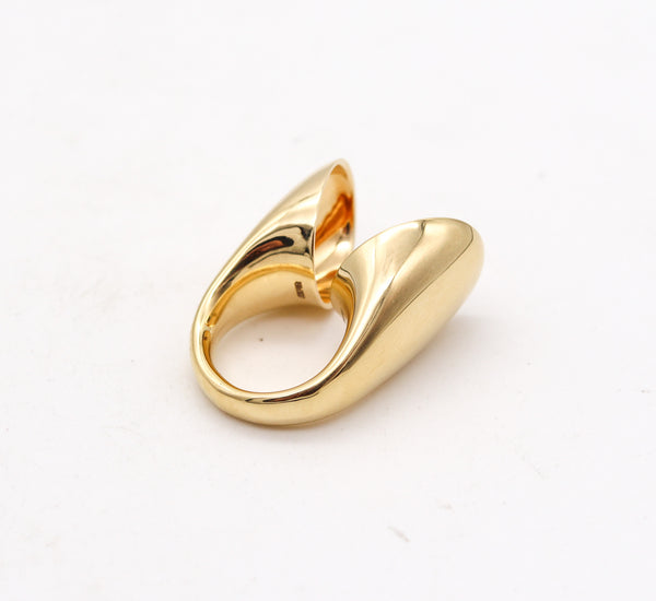 -Vram Minassian Modernist Sculptural Echo Ring In Polished 18Kt Yellow Gold