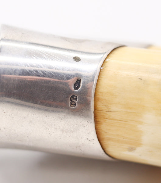 AUSTRIA 1900 Antique Cigar Cutter Sculpted Hunting Dog In .900 Sterling Silver