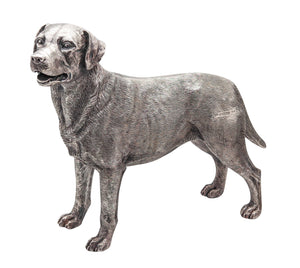 CAMELOT SILVERWARE England Desk Labrador Retriever Dog Sculpture In .925 Sterling