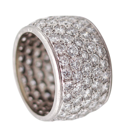 -Van Cleef & Arpels Eternity Band In Platinum With 6.77 Ctw In VVS Diamonds