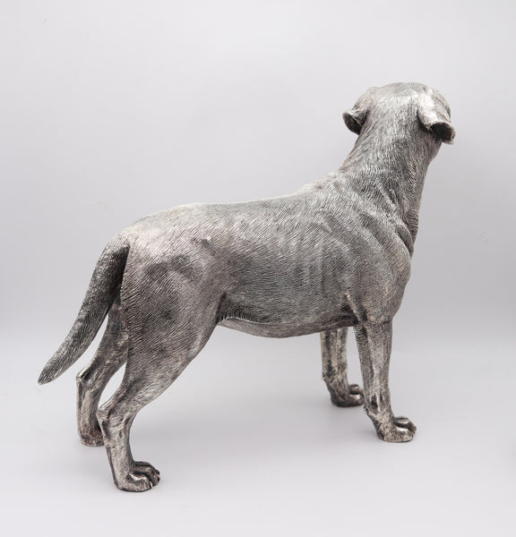 CAMELOT SILVERWARE England Desk Labrador Retriever Dog Sculpture In .925 Sterling