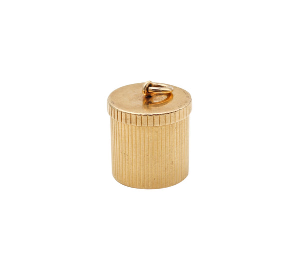 -Van Cleef & Arpels 1950 Pill Box Pendant Charm In 18Kt Yellow Gold