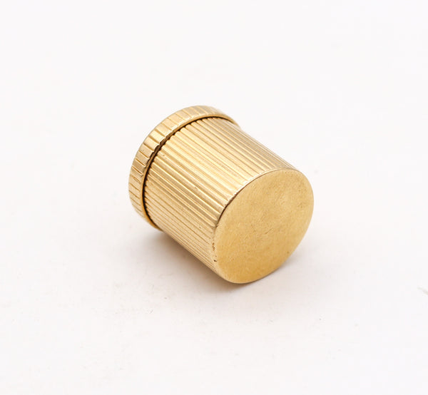 -Van Cleef & Arpels 1950 Pill Box Pendant Charm In 18Kt Yellow Gold