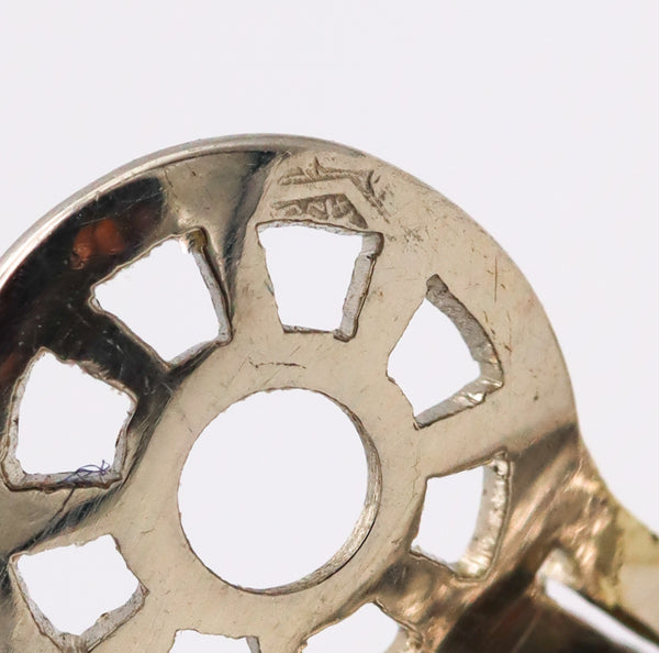 FRENCH ART DECO Paris 1940 Clips Earrings in Platinum with 1.56 Ctw in Diamonds