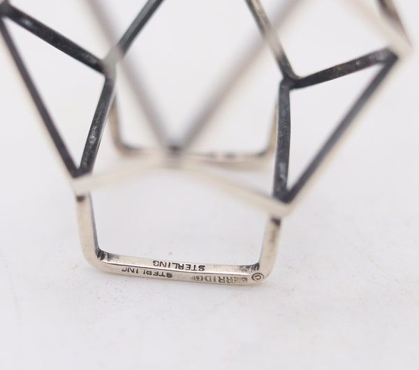 RUTH BERRIDGE 1952-1960 Architectural Three Dimensional Ring In Sterling Silver