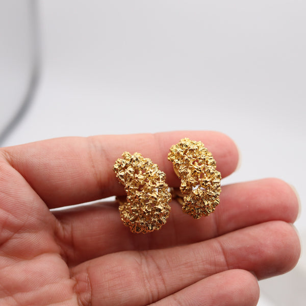 TIFFANY & CO. 1960 George Schuler Clips Hoops Earrings In 18Kt Yellow Gold