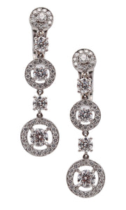BOUCHERON Paris Ava Collection Dangle Earrings In 18Kt With 9.59 Ctw In Diamonds