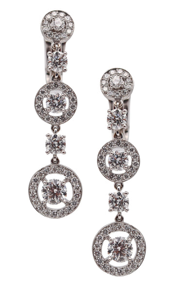 BOUCHERON Paris Ava Collection Dangle Earrings In 18Kt With 9.59 Ctw In Diamonds