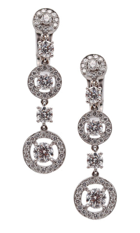 BOUCHERON Paris Ava Collection Dangle Earrings In 18Kt With 9.59 Ctw In Diamonds